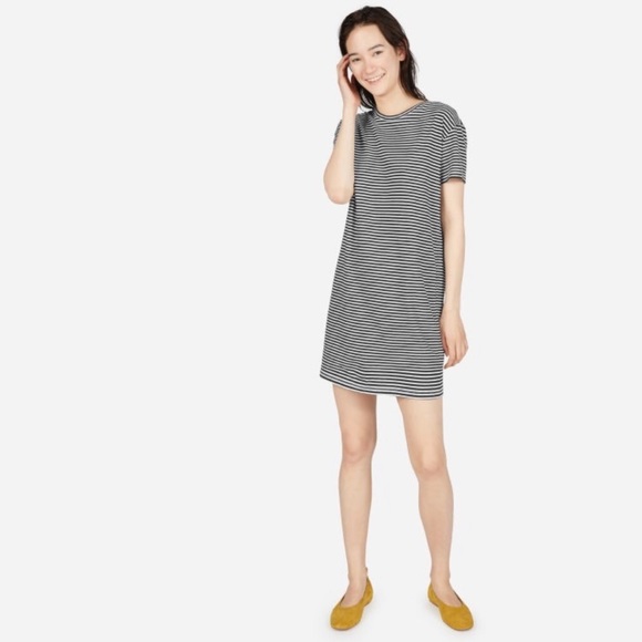 Everlane Dresses & Skirts - SOLD Everlane Striped The Cotton Box-Cut Tee Dress